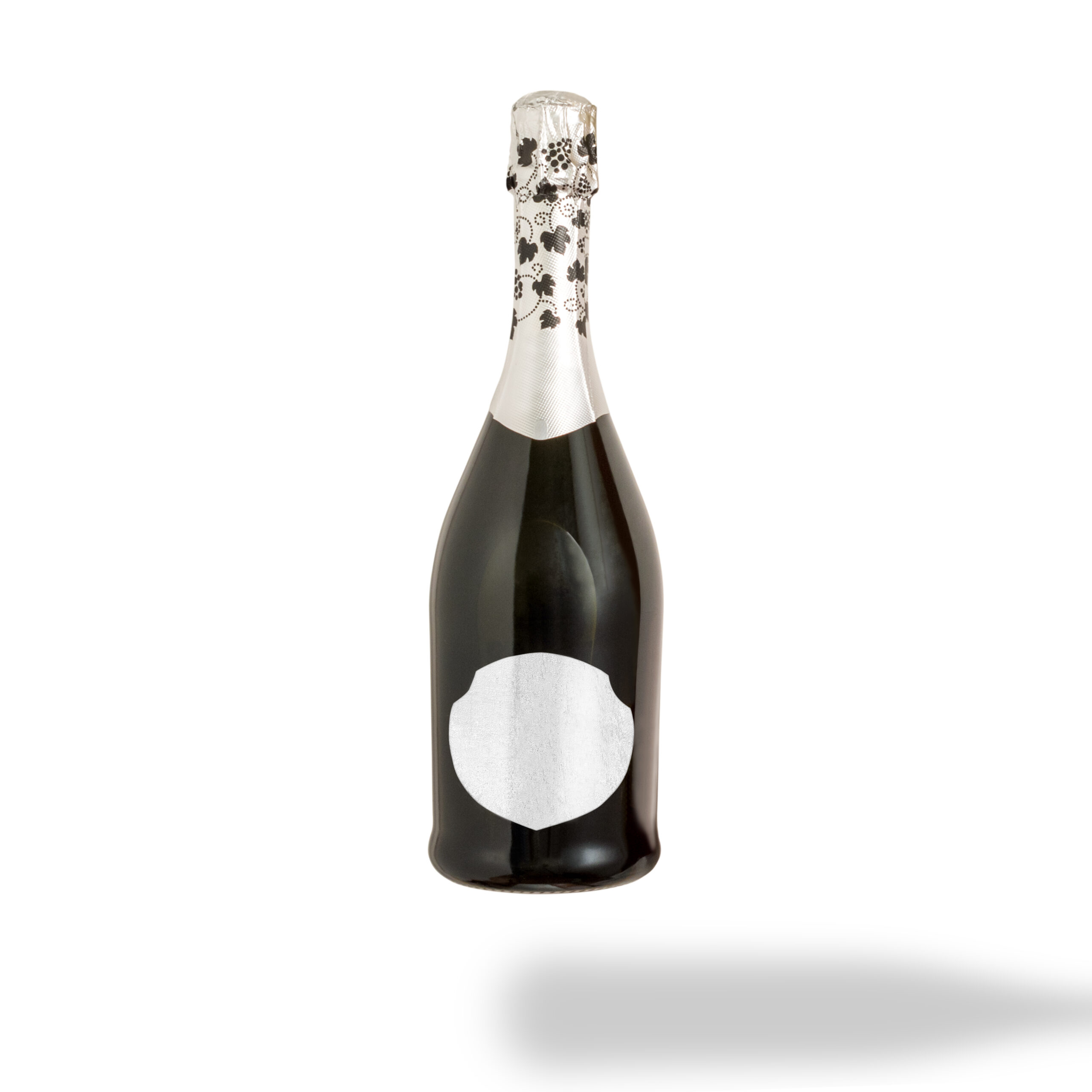 bottle of champagne. isolated.